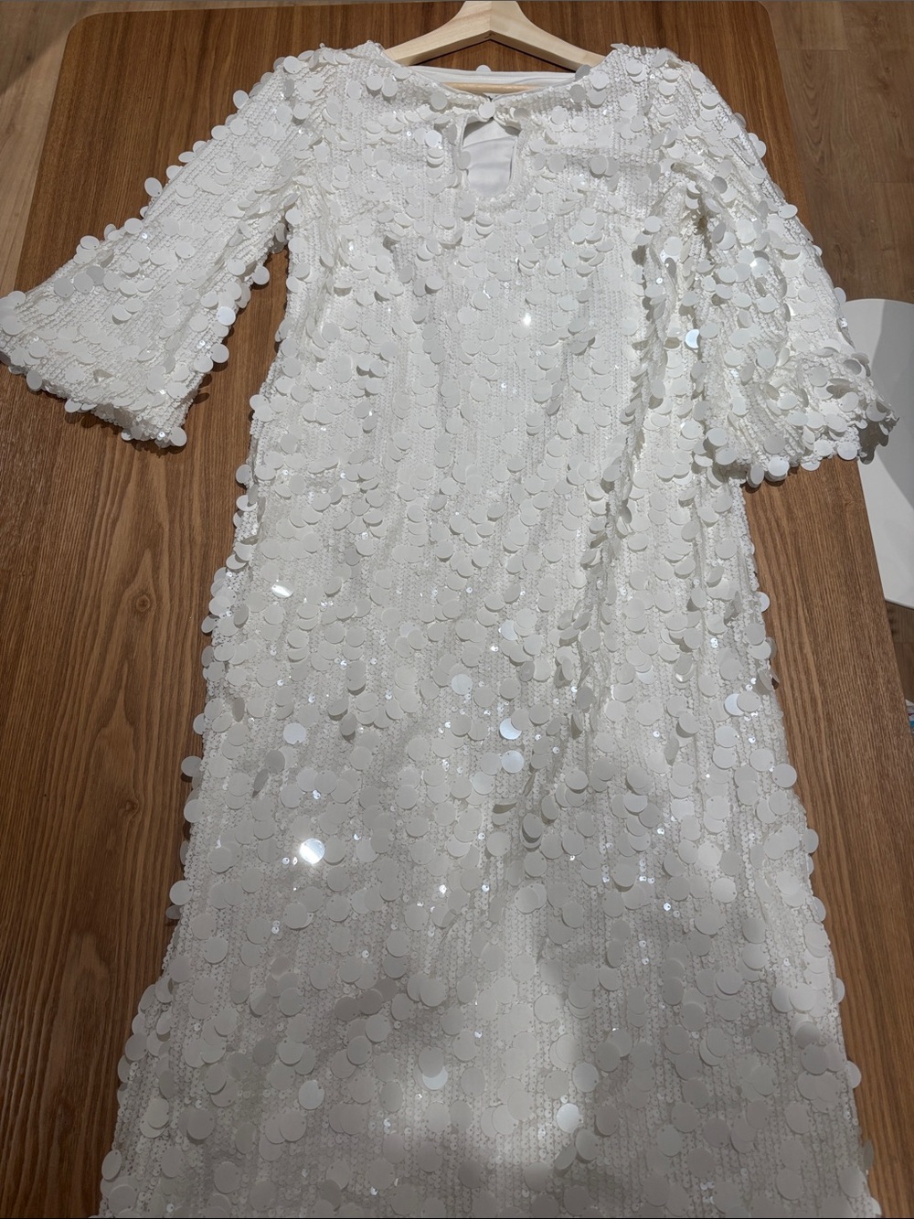 Trina Turk White Sequin Maxi Dress